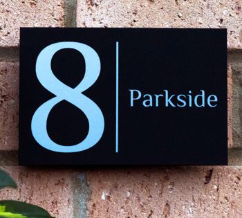 Vasari – A sleek, elegant sign crafted from premium matte acrylic and personalised with a wide selection of vibrant, high-quality vinyl colours.