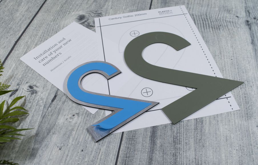 Your number can be supplied with or without a self adhesive strong backing.