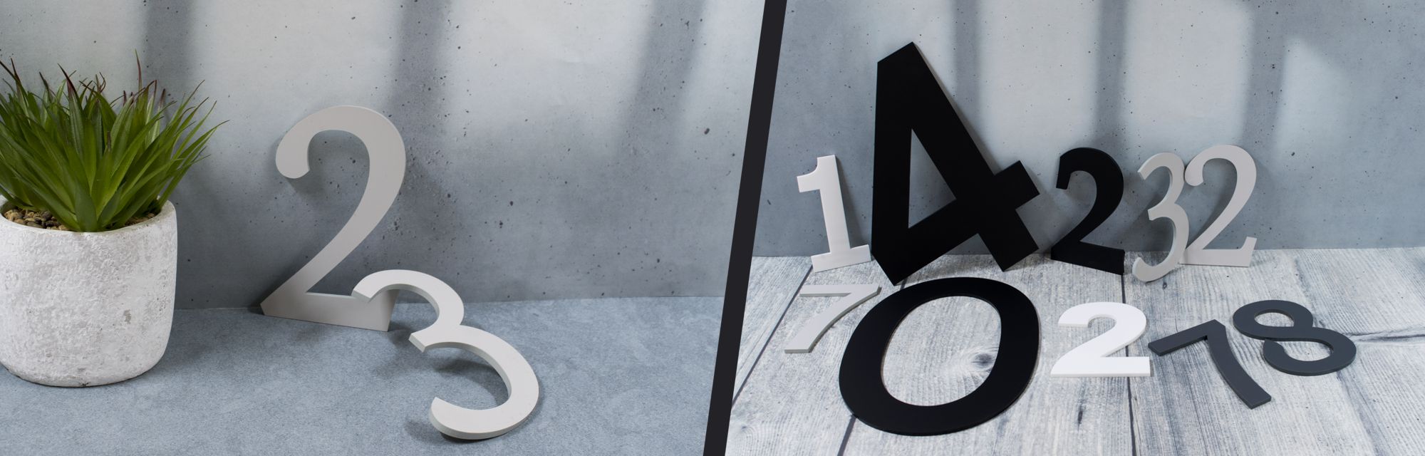 Matt Finish Flat Cut Numbers in 5mm Acrylic