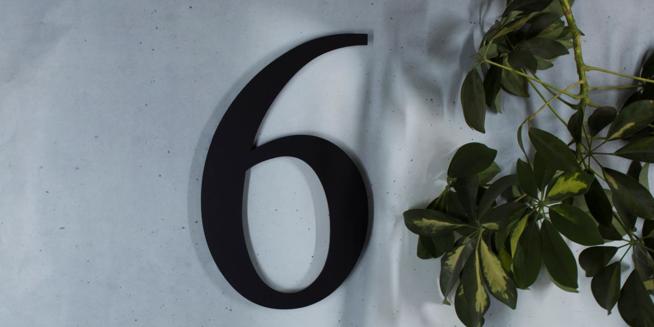 Modern matt finish floating of the wall house numbers in 3mm acrylic 