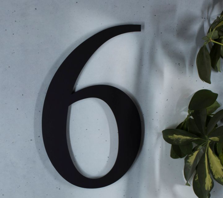 Modern matt finish floating of the wall house numbers in 3mm acrylic 