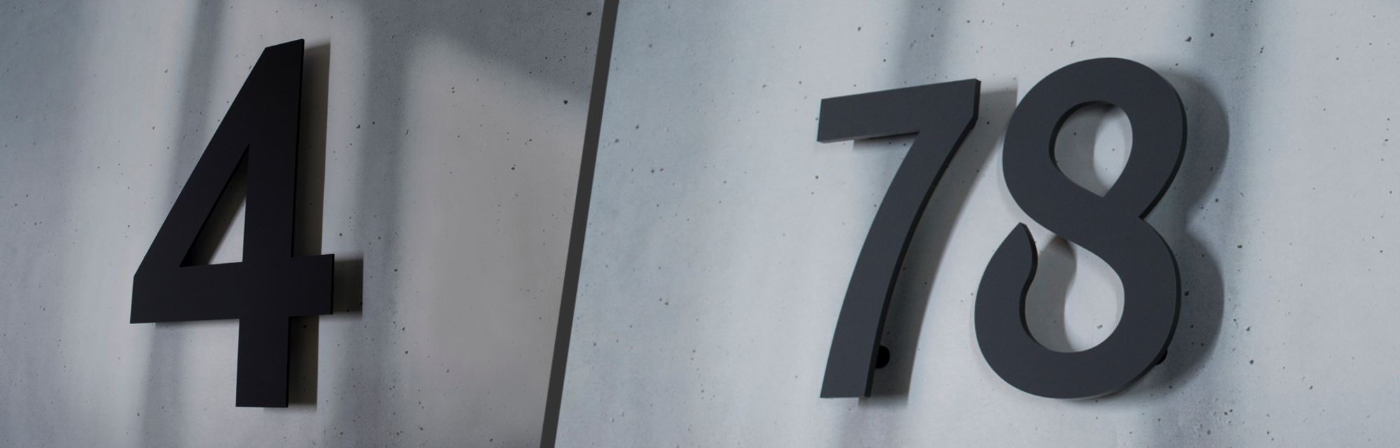 Modern matt finish floating of the wall house numbers in 5mm thick acrylic 