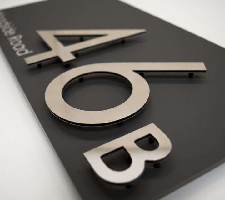 Modern 3D-style house sign designs