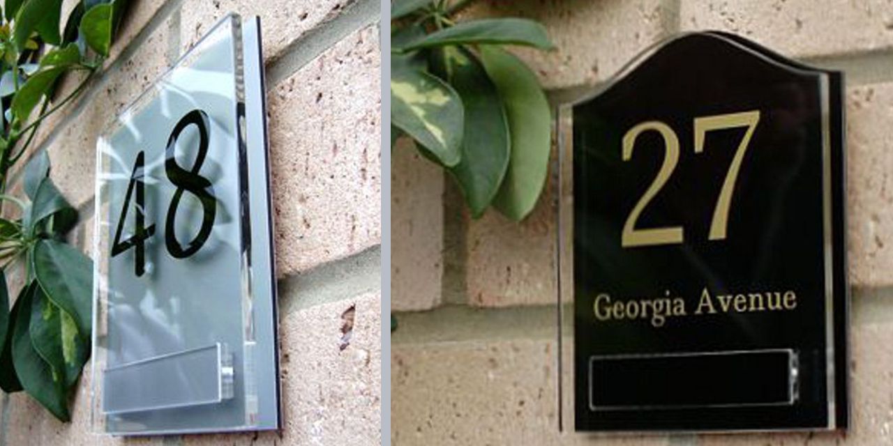 Lyndon Modern Acrylic Apartment Signs