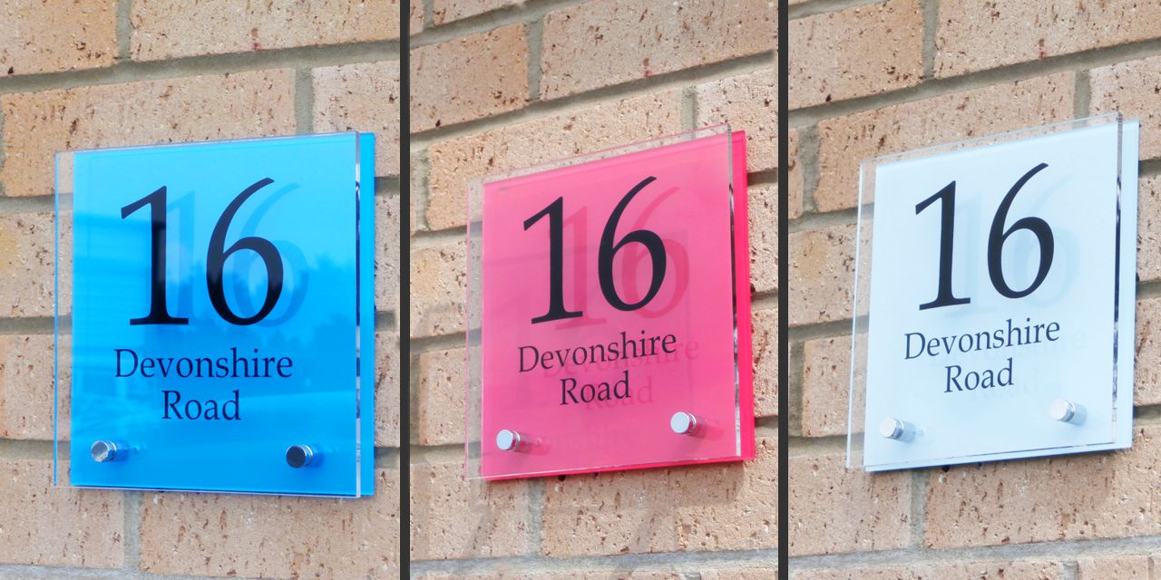 Sienna Personalised House Signs – Vibrant Colours 