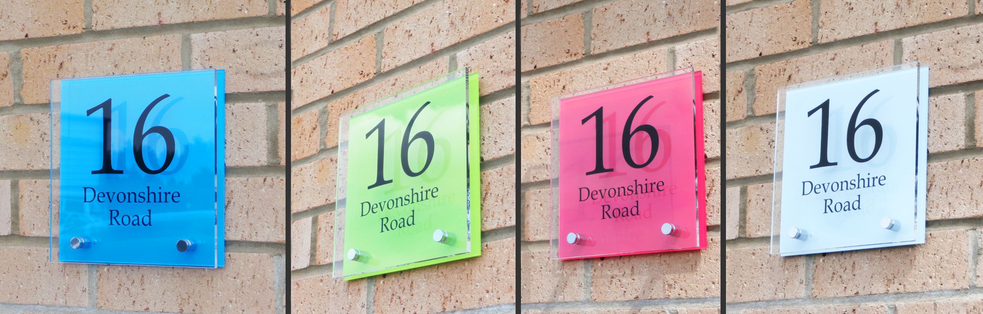 Sienna Personalised House Signs – Vibrant Colours 