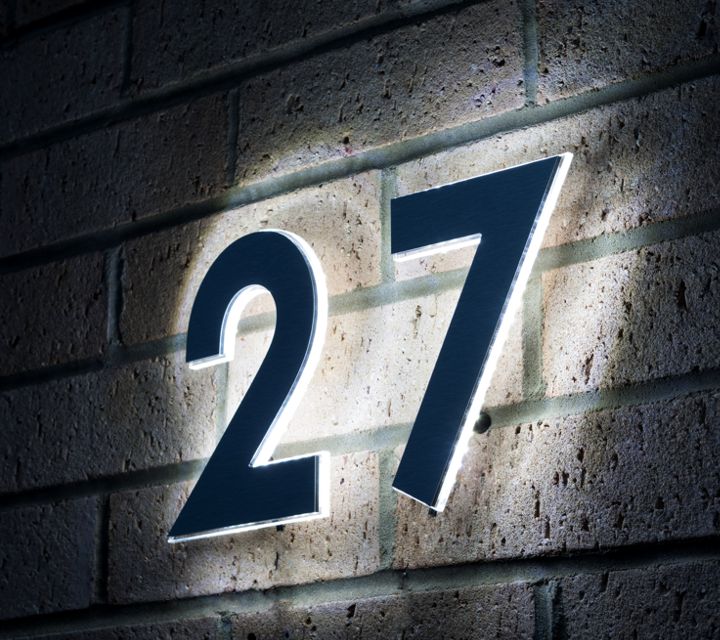 N-Lux™ Brushed Metallic Finish LED Floating Numbers