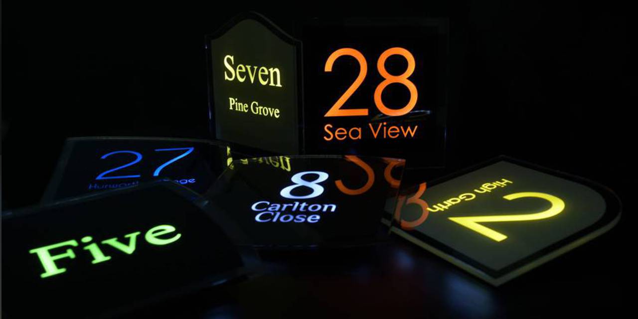 Sirius 165 LED House Sign – A Contemporary Approach to Illuminated Address Displays