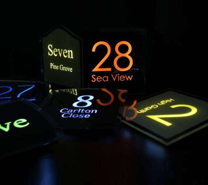 Sirius 165 LED House Sign – A Contemporary Approach to Illuminated Address Displays